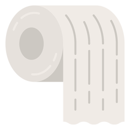 Toilet paper semi flat PNG Design