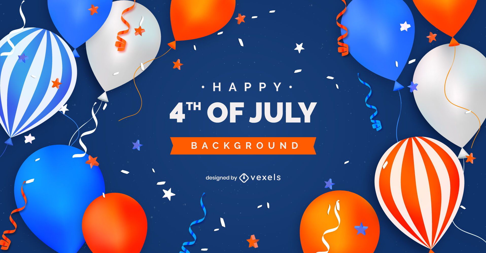 Fourth of july balloons background