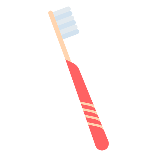 Red toothbrush flat PNG Design