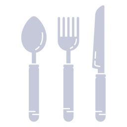 Eating utensils cut out PNG Design