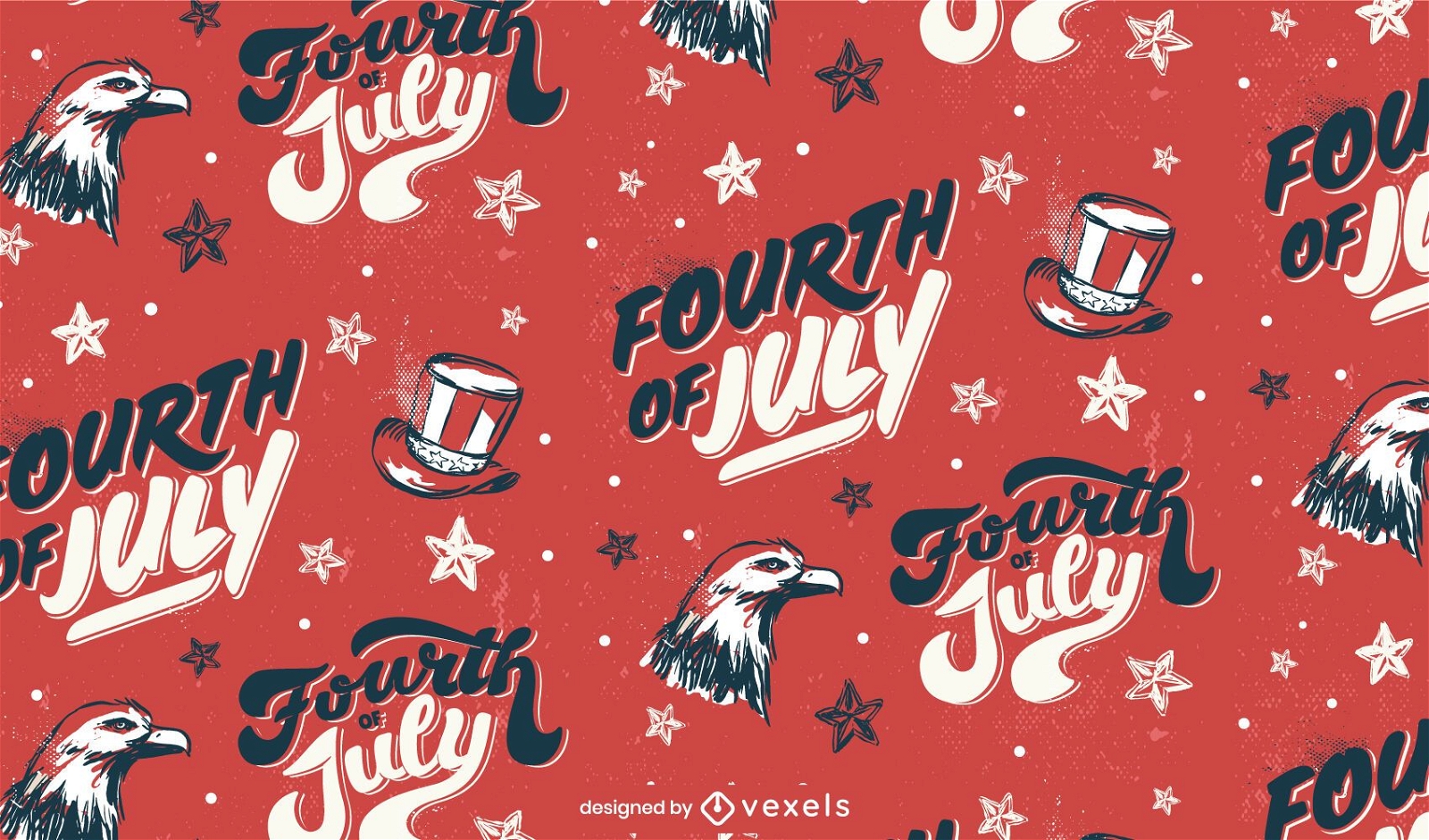 Fourth of july usa seamless pattern