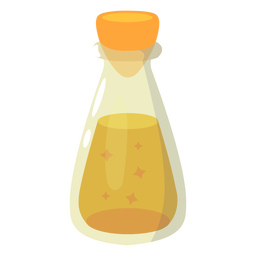 Magic potion yellow vial Transparent PNG