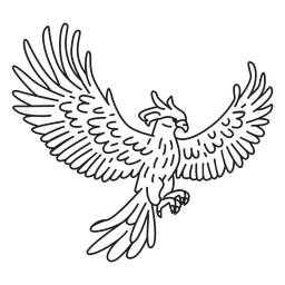 Phoenix com golpe de asas abertas Desenho PNG