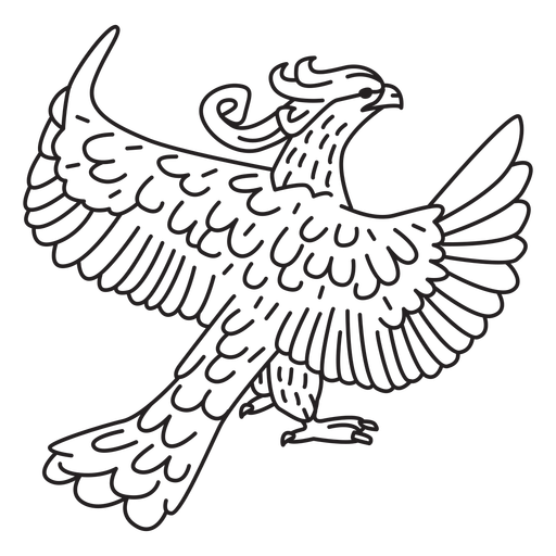 Golpe Phoenix para trás Desenho PNG