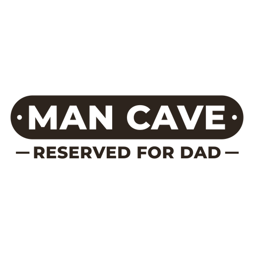 Man cave quote flat PNG Design