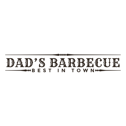 Dad's barbecue label filled stroke PNG Design