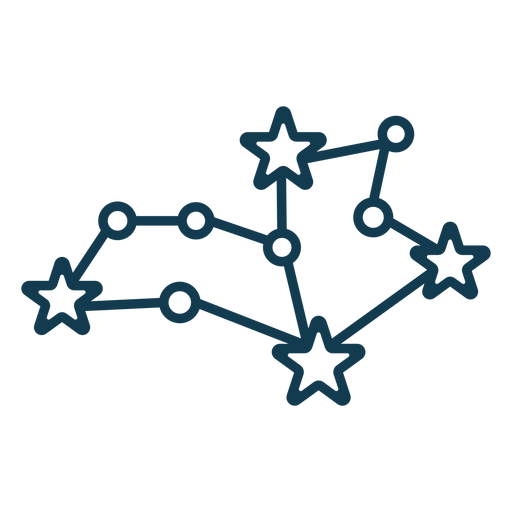 Trazo geométrico de constelación simple Diseño PNG