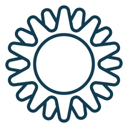 Simple sun geometric stroke element PNG Design