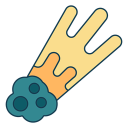 Simple asteroid geometric color stroke element PNG Design