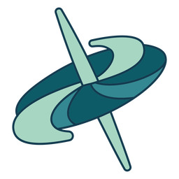 Rotating black hole simple color stroke PNG Design