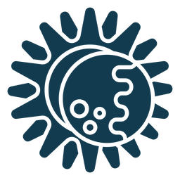Sun eclipse geometric cut out simple PNG Design