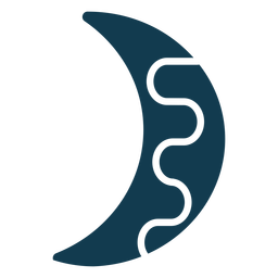 Crescent moon geometric cut out element PNG Design