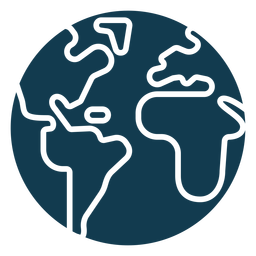 Simple earth geometric cut out element PNG Design
