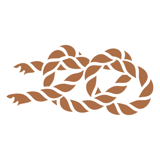 Double rope knot cut out PNG Design