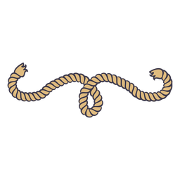 Twisted rope knot color stroke PNG Design Transparent PNG