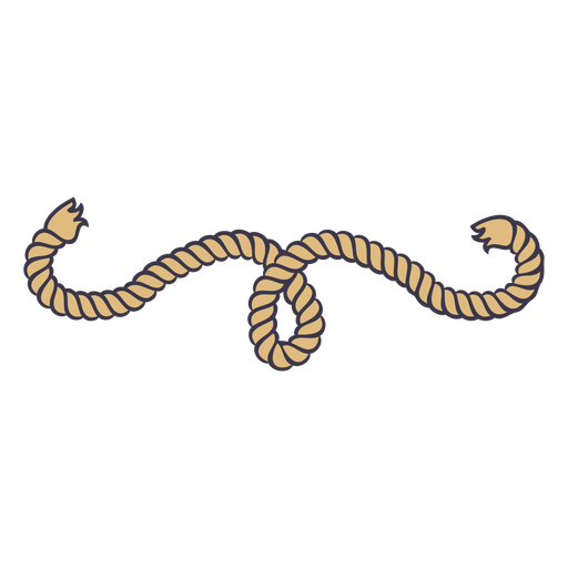 Twisted rope knot color stroke PNG Design