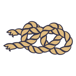 Double knot rope color stroke PNG Design Transparent PNG