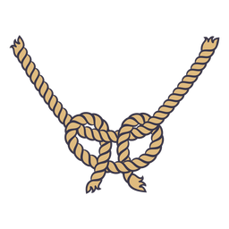Double rope knot color stroke PNG Design Transparent PNG