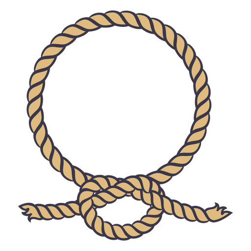 Circular rope  knot color stroke PNG Design