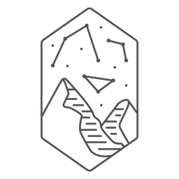 Traço de desenho de constelação Desenho PNG