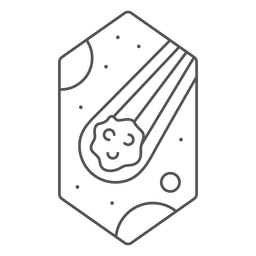 Trazo de diseño de meteorito Diseño PNG