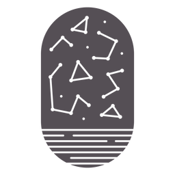 Stars constellation cut out PNG Design