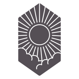 Shining sun cut out PNG Design
