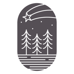 paisagem estrela cadente Desenho PNG