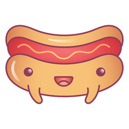 Happy hot dog kawaii Transparent PNG