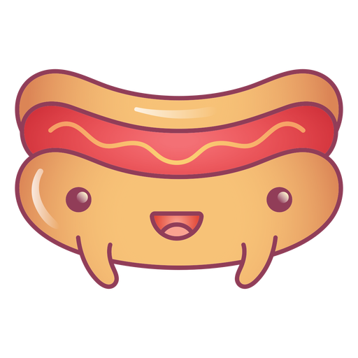 Happy hot dog kawaii