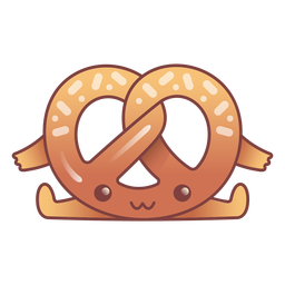 Happy pretzel kawaii Transparent PNG
