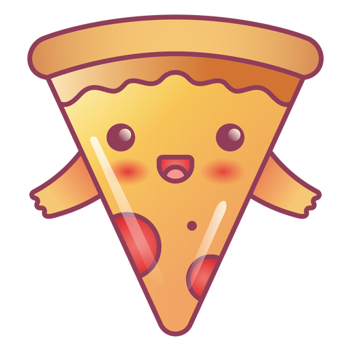 Happy pizza kawaii PNG Design