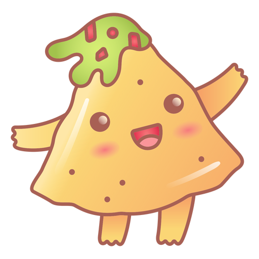 Fröhliches Nacho kawaii PNG-Design