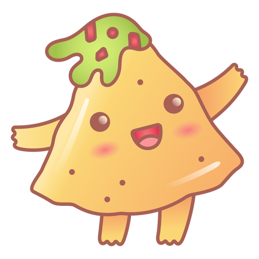 Happy nacho kawaii PNG Design