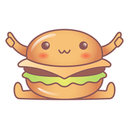 Happy burger kawaii