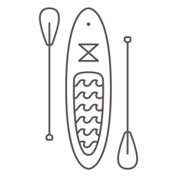 Paddleboard with two paddles stroke