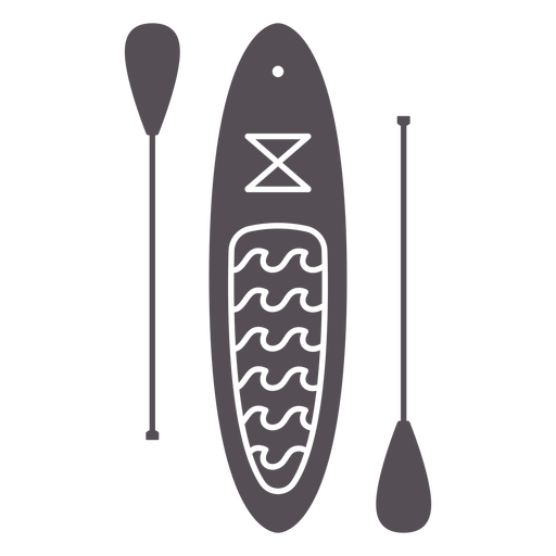 Paddleboards from top with paddles cut out PNG Design