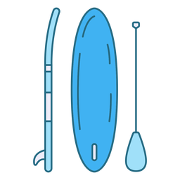 Paddleboards with paddle color stroke Transparent PNG