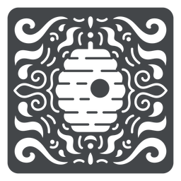 Abeja colmena naturaleza papercut Diseño PNG