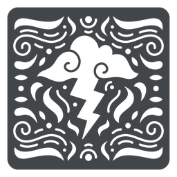 Gewitterwolke Blitz Papierschnitt PNG-Design