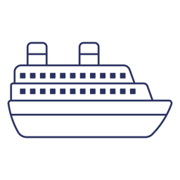 Cruise ship basic design filled stroke  Transparent PNG