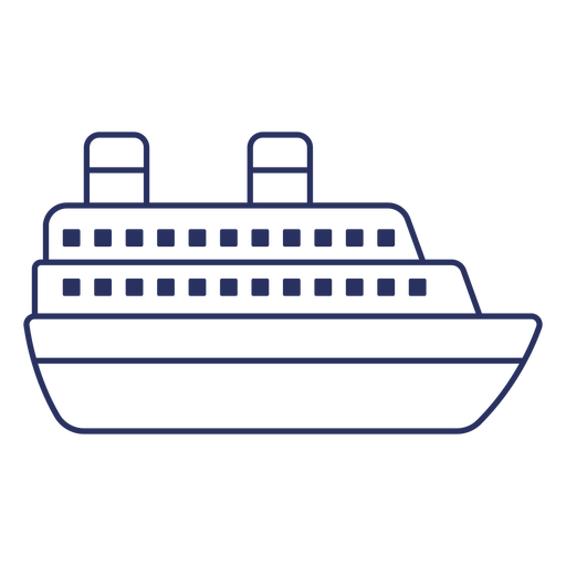 Cruise ship basic design filled stroke  PNG Design