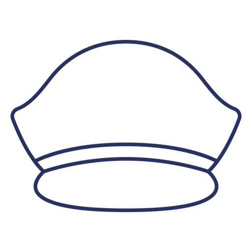 Police officer hat stroke PNG Design