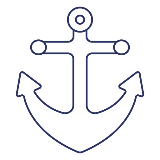 Simple anchor stroke element PNG Design