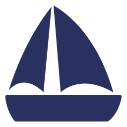 Simple sailboat cut out element PNG Design