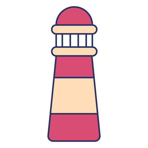 Simple lighthouse color stroke element