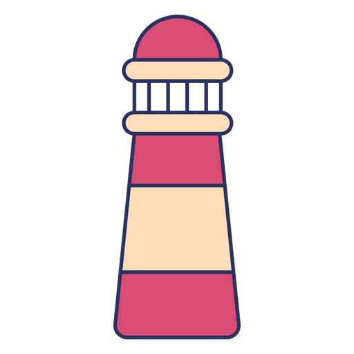 Simple lighthouse color stroke element PNG Design