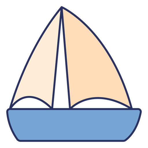 Simple sailboat color stroke element