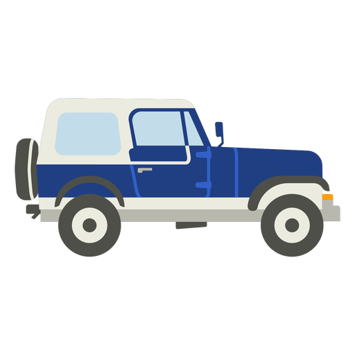 All-terrain blue truck flat PNG Design