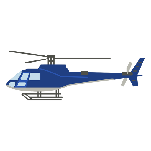 Blue helicopter flat